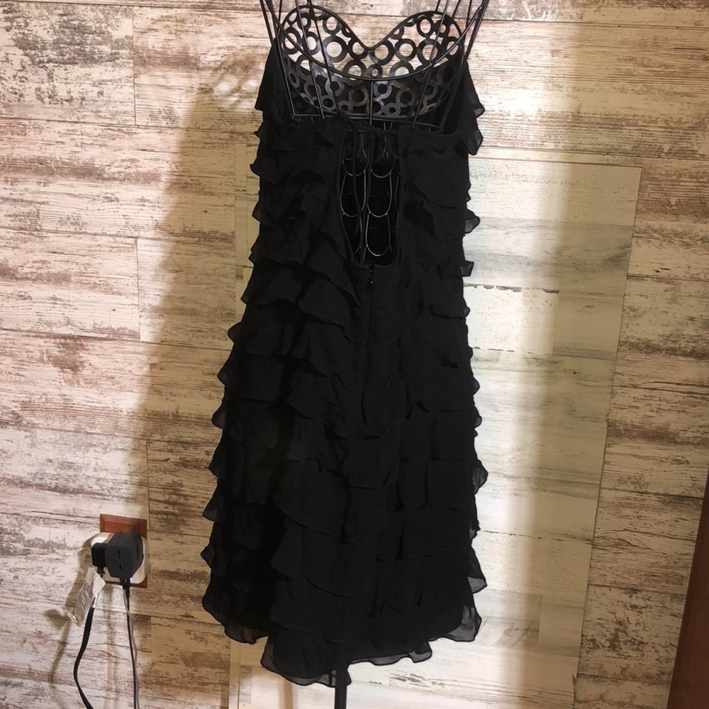Lauren Ralph Lauren 90s Vintage Little Black Dress Ruffle Dress 1990s Women's​​ - Picture 7 of 10
